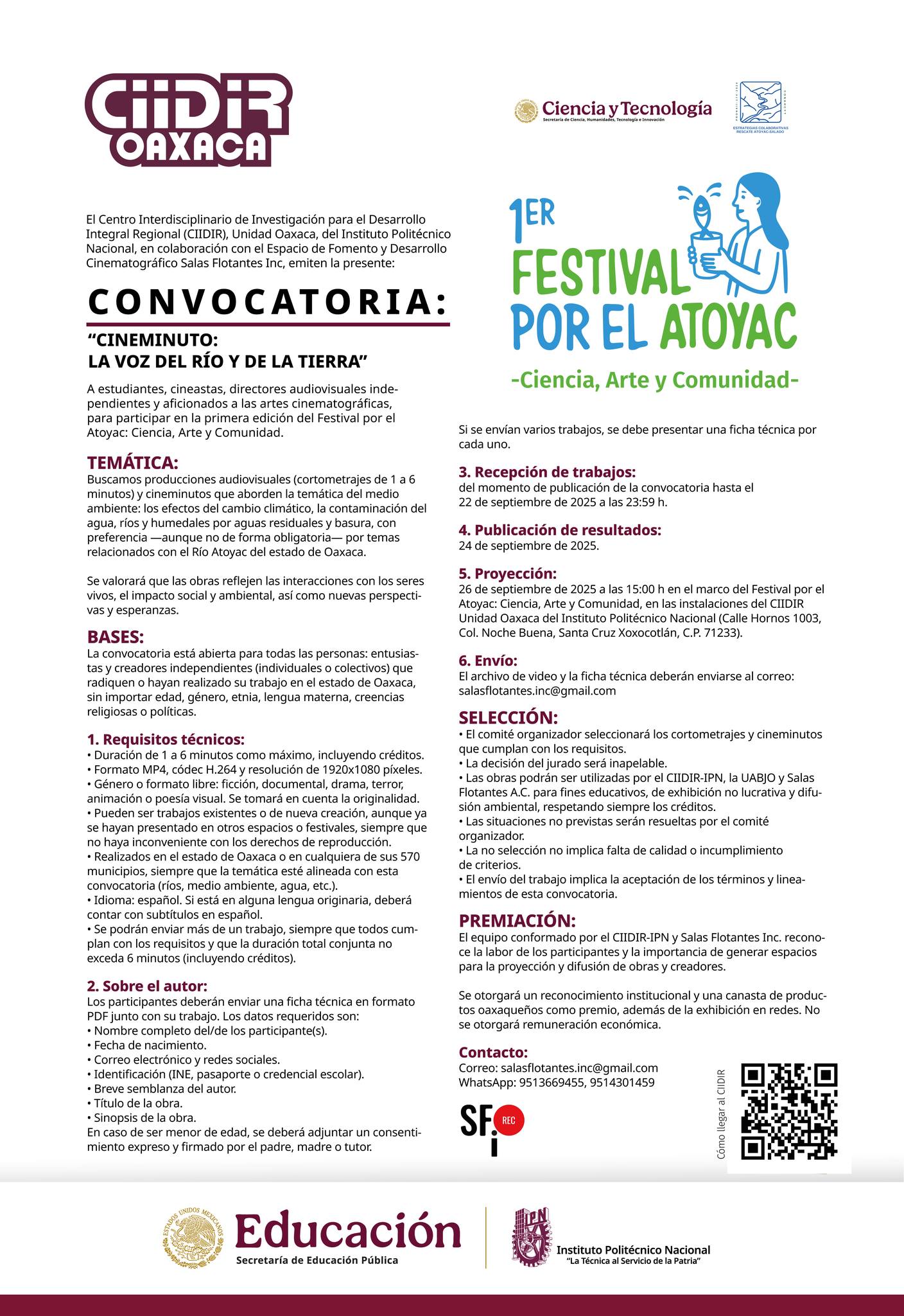 Convocatoria Cineminuto: la voz del río y de la tierra