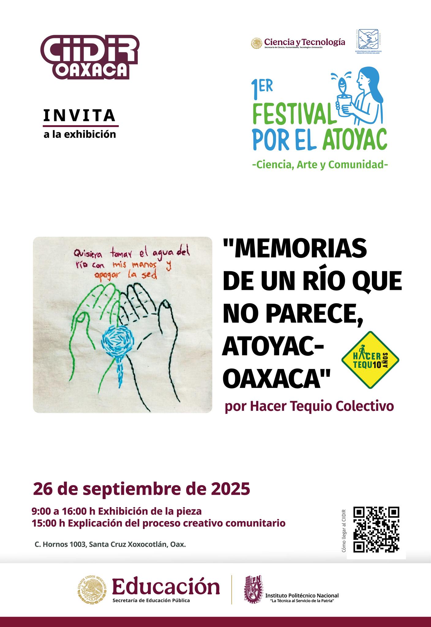 Exposición textil Memorias de un río que no parece