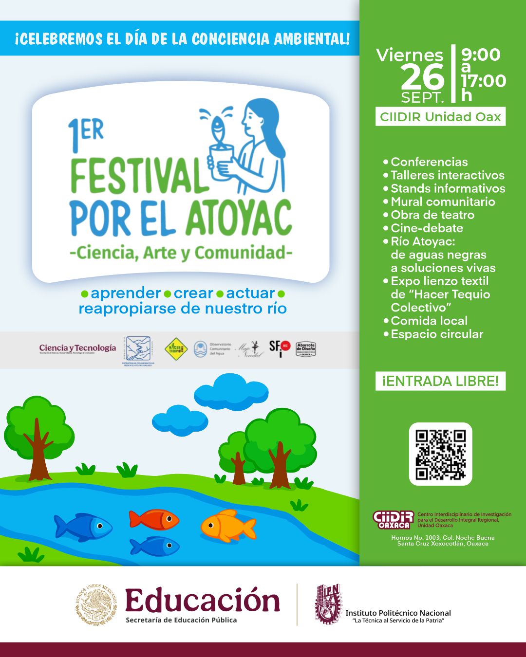 Cartel general del 1er Festival por el Atoyac